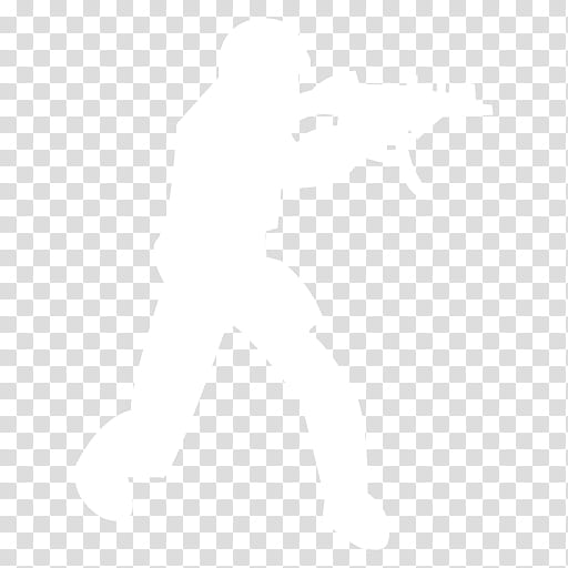 Black n White, Counter Strike logo transparent background PNG clipart