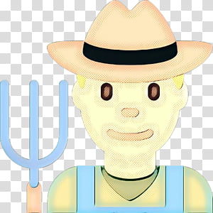Cowboy Emoji, Pop Art, Retro, Vintage, Smiley, Human Skin Color, Cowboy Hat, Agriculturist transparent background PNG clipart thumbnail