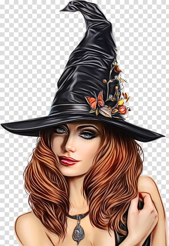 Fedora, Watercolor, Paint, Wet Ink, Witch Hat, Clothing, Costume Hat, Costume Accessory transparent background PNG clipart