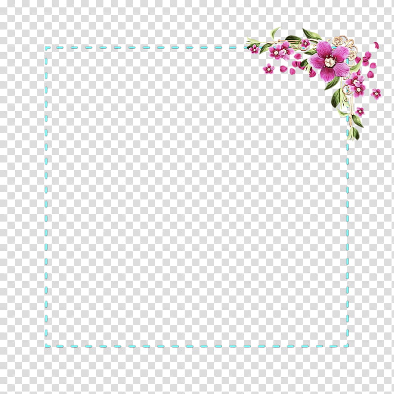Pink Flower, Frames, Line, Floral Design, Pink M, Point, Plant, Paper Product transparent background PNG clipart