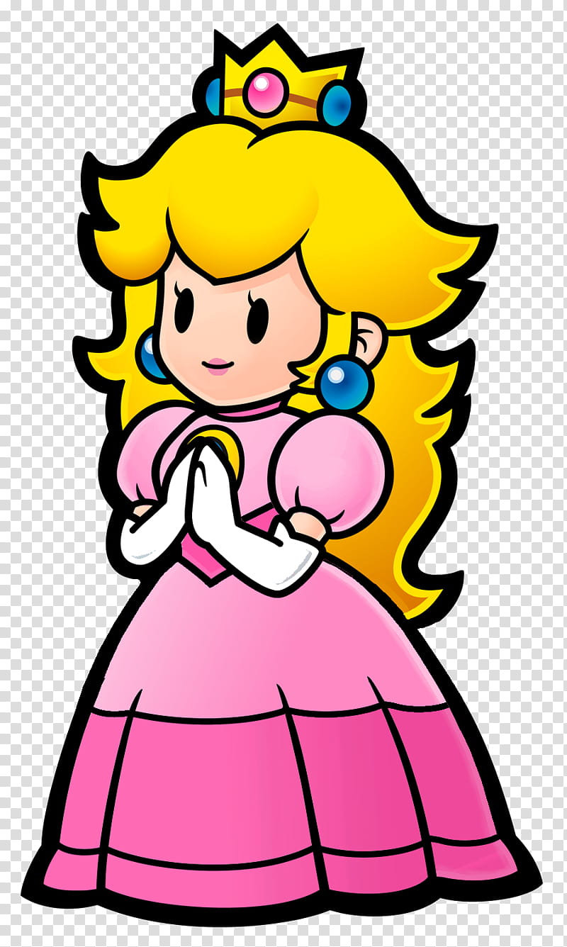 Super Paper Mario Classic Princess Peach, Princes Peach transparent background PNG clipart