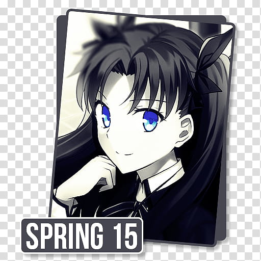 Anime Icon , Spring  F, black haired woman illustration transparent background PNG clipart