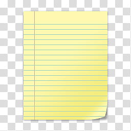 iKons s, yellow ruled paper transparent background PNG clipart