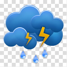 Weezle Weather Icons, weezle cloud thunder rain transparent background PNG clipart