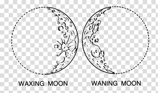 Doodles and Drawing , waxing moon and waning moon illustration transparent background PNG clipart