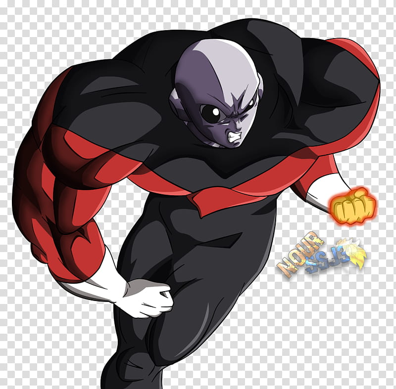 Jiren Special Punch, black and red male character transparent background PNG clipart