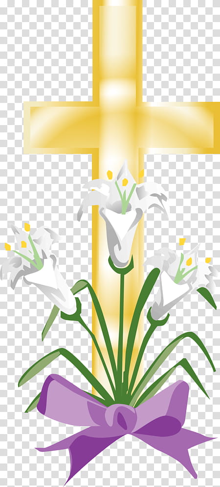 Easter Lily, Easter
, Floral Design, Easter Basket, Cross, Easter Bonnet, Flower, Yellow transparent background PNG clipart