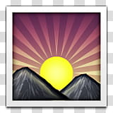 sun and mountain transparent background PNG clipart