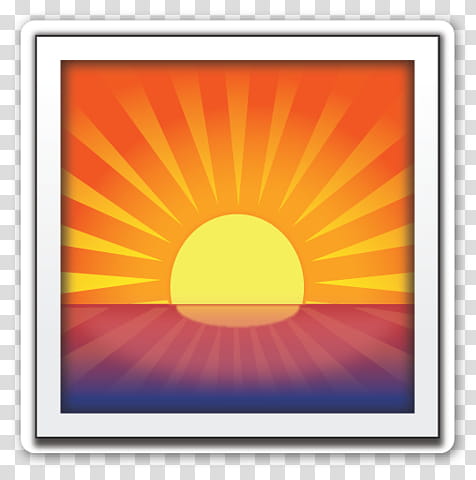 EMOJI STICKER , orange and pink sunset icon transparent background PNG clipart