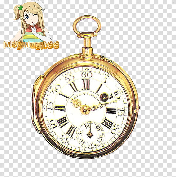 Relojes, round gold-colored pocketwatch transparent background PNG clipart