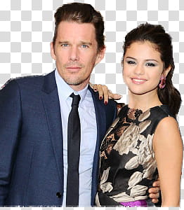 Selena gomez and Ethan Hawke transparent background PNG clipart