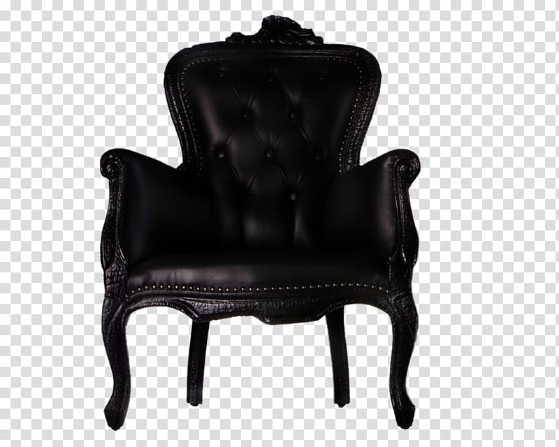 tufted black armchair transparent background PNG clipart