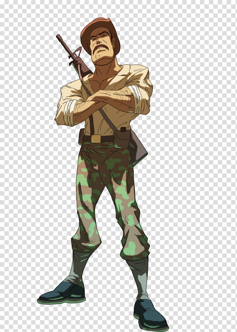 GI JOE RECONDO, man with rifle standing transparent background PNG clipart