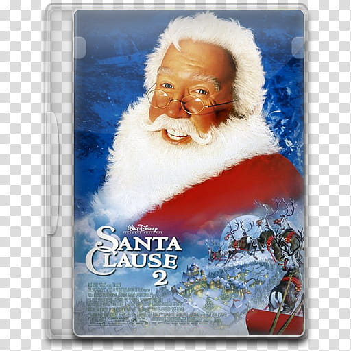 Movie Icon , The Santa Clause , Walt Disney Santa Claus  DVD case transparent background PNG clipart