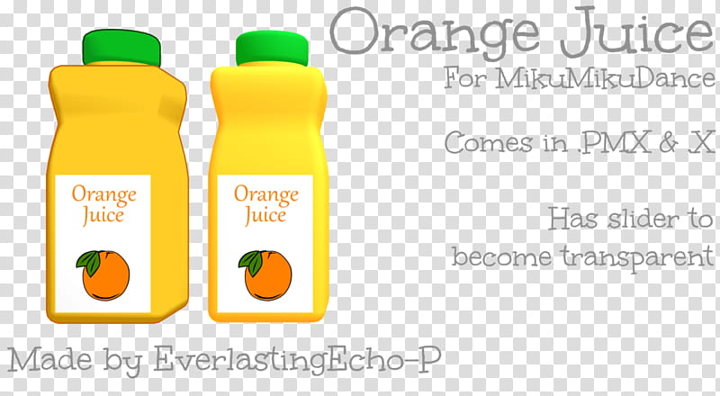 Orange Juice For MMD, Orange Juice bottle transparent background PNG clipart