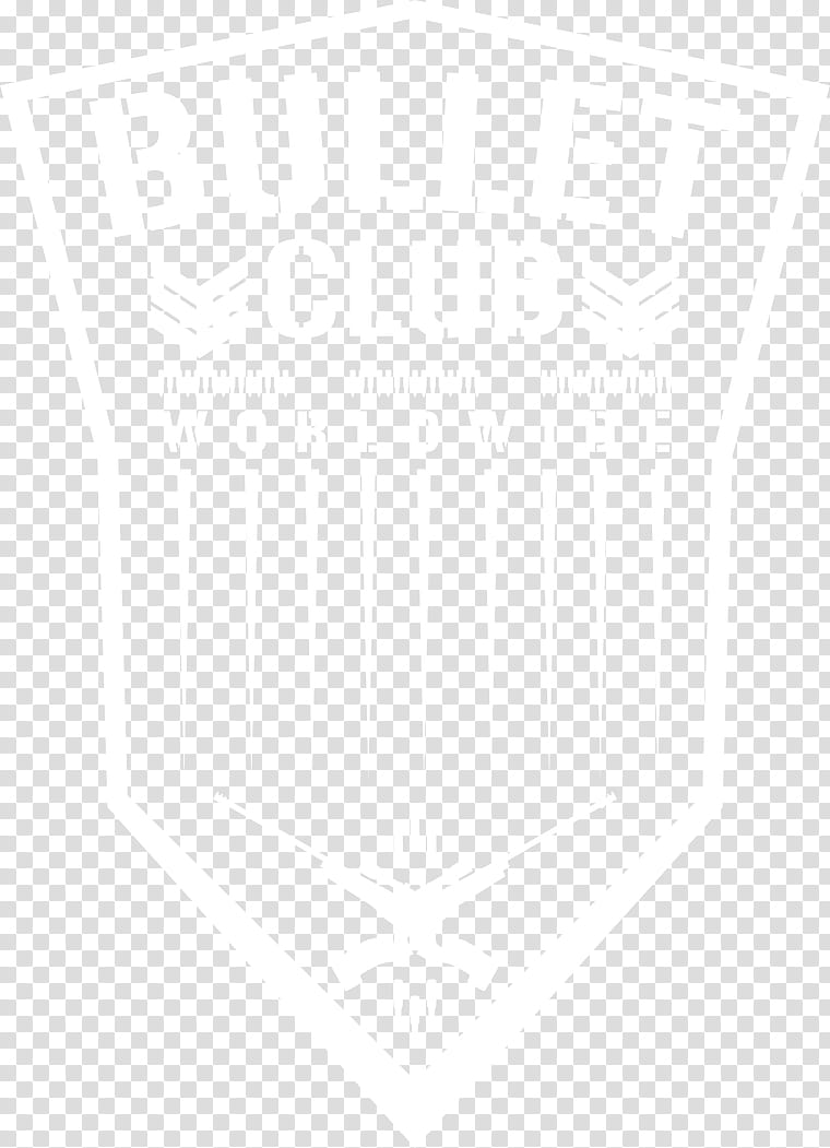 Bullet Club Worldwide Logo  (White Shielded) transparent background PNG clipart