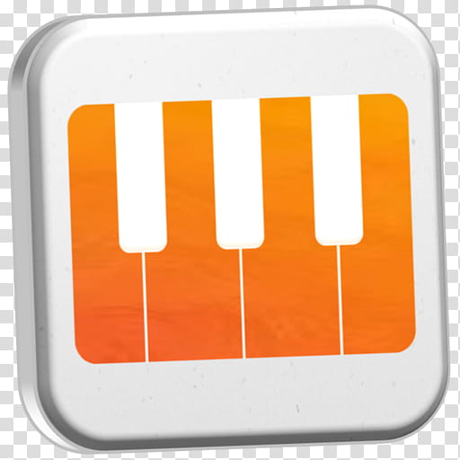 iLife , orange and white piano keys icon transparent background PNG clipart