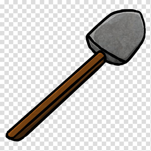 MineCraft Icon  , Stone Shovel, gray shovel transparent background PNG clipart
