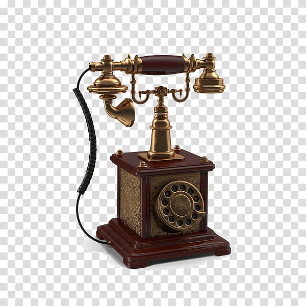 Retro, Retro Style, Antique, Vintage Clothing, 3D Computer Graphics, Telephone, Brass, Metal transparent background PNG clipart