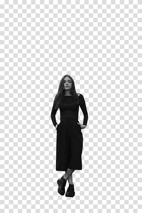 Carolina Kopelioff , grayscale of woman in standing position transparent background PNG clipart