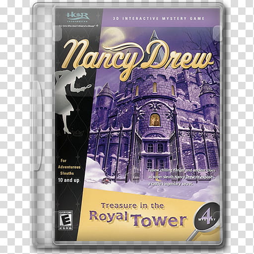 Game Icons , Nancy-Drew--Treasure-in-the-Royal-Tower, Nancy Drew movie case transparent background PNG clipart