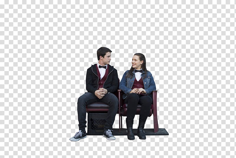 Reasons Why , man and woman sitting on chair transparent background PNG clipart