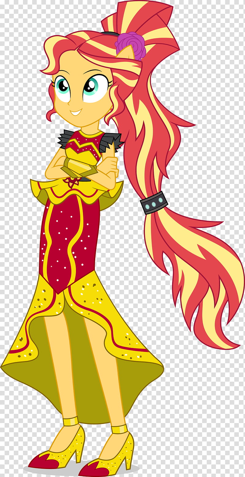 Dance Magic Sunset Shimmer, female cartoon character transparent background PNG clipart