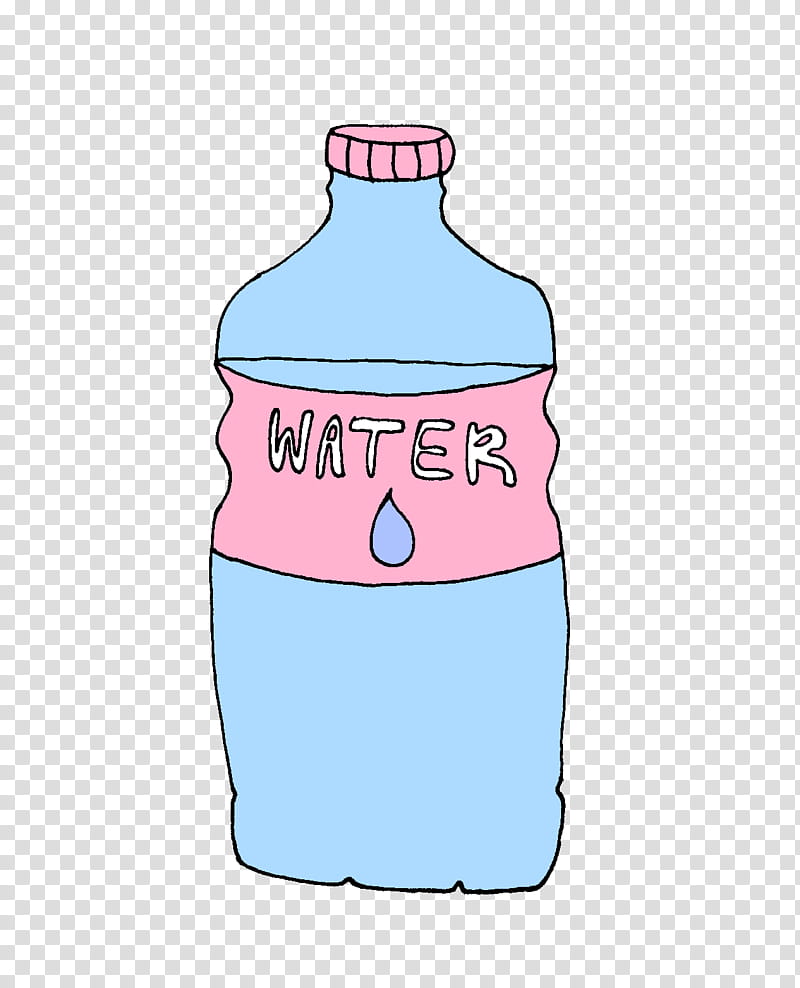Watch, blue and pink water bottle transparent background PNG clipart.