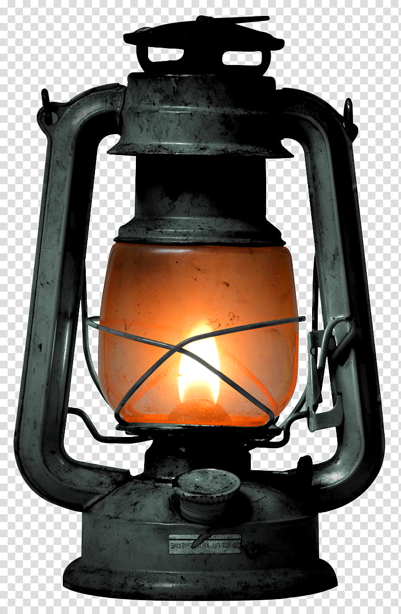 Old Kerosene Lamp, black lantern lamp transparent background PNG clipart