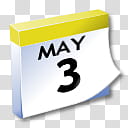 WinXP ICal, May  calendar sticky note illustration transparent background PNG clipart
