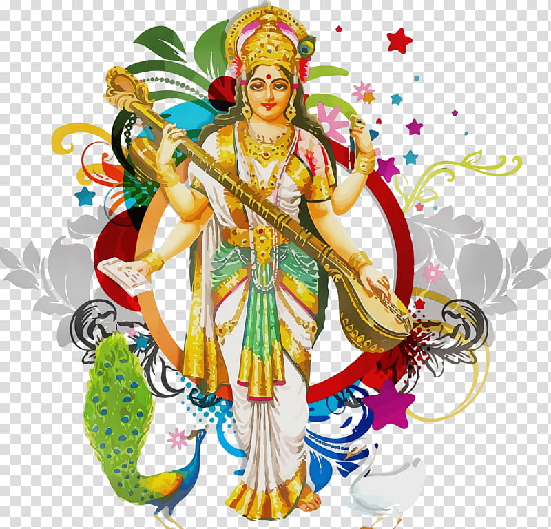 Vasant Panchami Basant Panchami Saraswati Puja Pink Cartoon Transparent Background Png Clipart Hiclipart