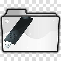 Folder Icon Set, FlashDrive, black pen drive folder icon transparent background PNG clipart
