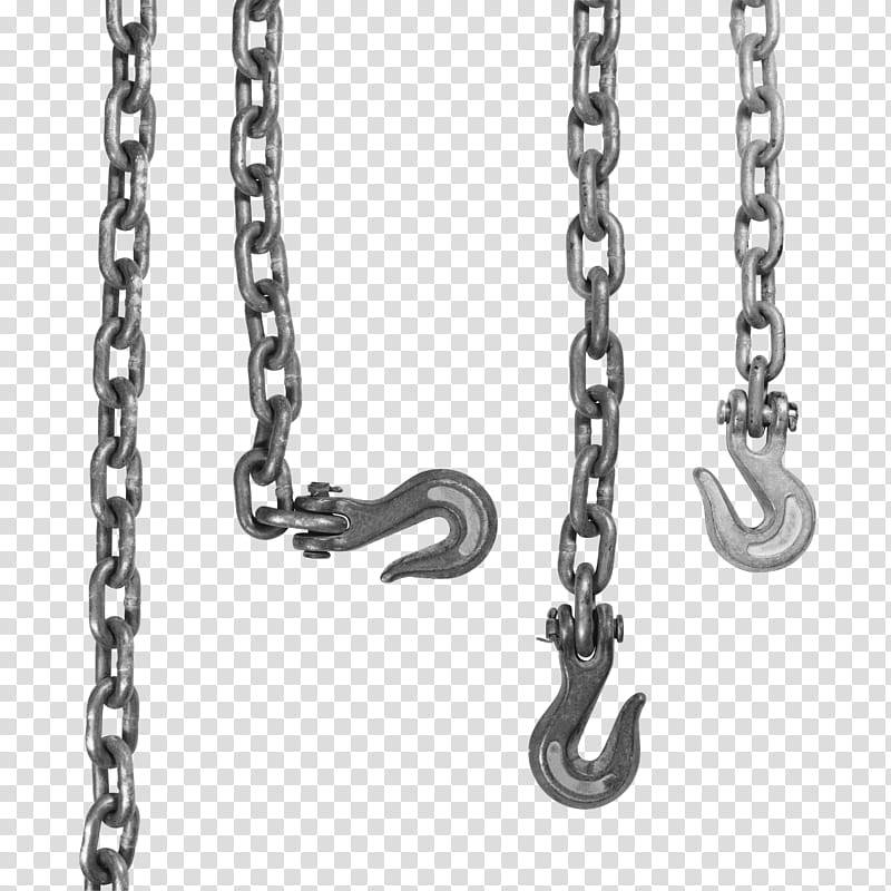 chains , two gray chains with hooks transparent background PNG clipart