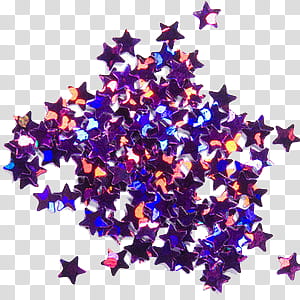 Confeti, purple and blue star sequins transparent background PNG clipart