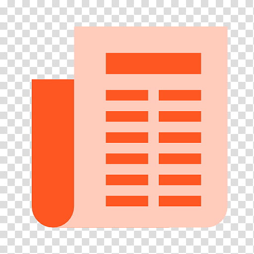 Newspaper Icon Headline Share Icon Flutter Orange Red