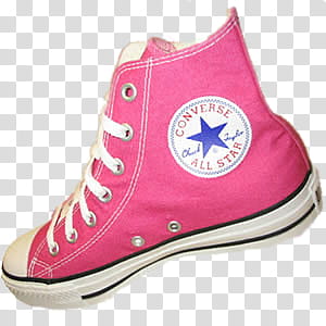 pink and white Converse high-tops transparent background PNG clipart