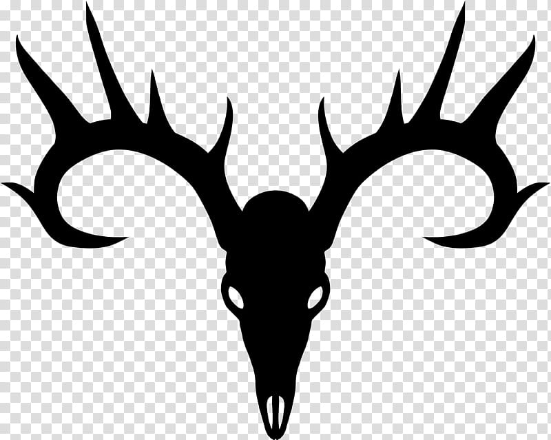 Reindeer, Red Deer, Whitetailed Deer, Moose, Elk, Blacktailed Deer, Antler, Silhouette transparent background PNG clipart
