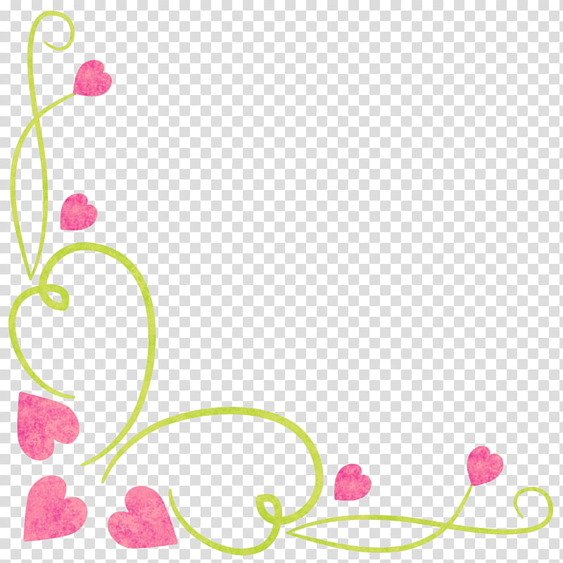 Summer Lovin JanClark, pink and yellow heart border transparent background PNG clipart