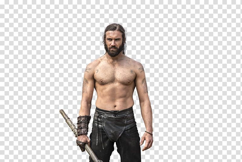 Vikings, man holding gray sword transparent background PNG clipart
