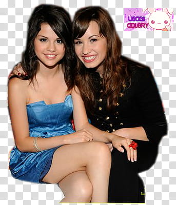 Famous People, Selena Gomez and Demi Lovato transparent background PNG clipart