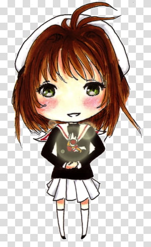 Sakura Chibi transparent background PNG clipart thumbnail