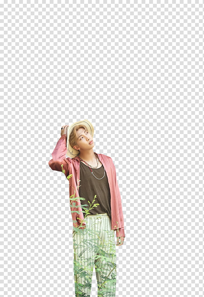 BTS Summer age in Saipan, looking up man in brown hat transparent background PNG clipart
