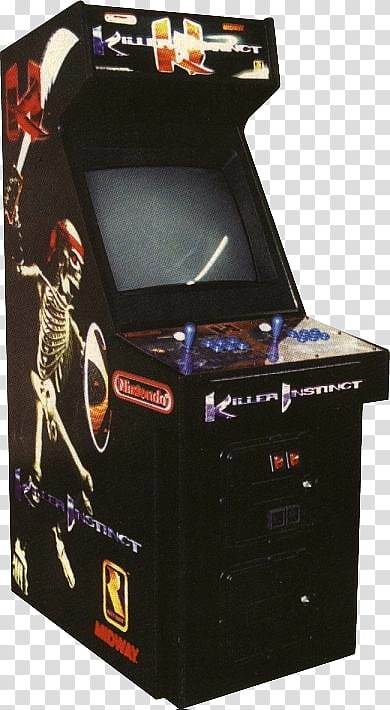 Full, black Killer Instict arcade machine transparent background PNG clipart