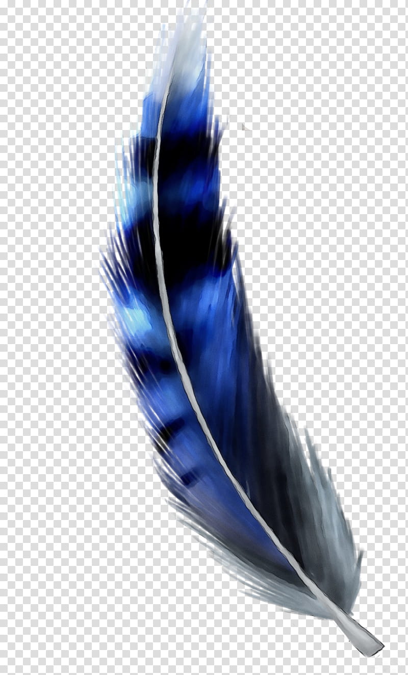 Feather, Watercolor, Paint, Wet Ink, Quill, Blue, Wing, Pen transparent background PNG clipart