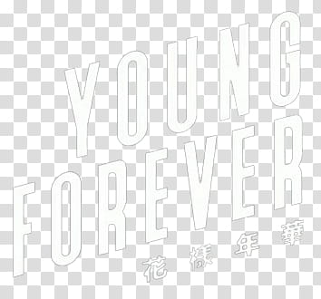 BTS Young Forever , white young forever text art transparent background PNG clipart