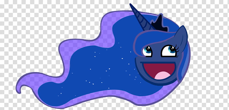 Princess Luna Awesome Face, blue and purple graphic transparent background PNG clipart