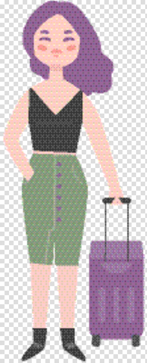 Pencil, Clothing, Cartoon, Green, Pink, Dress, Purple, Pencil Skirt transparent background PNG clipart