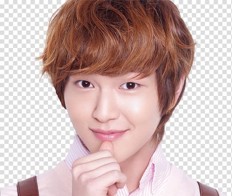 Onew SHINee render, man wearing pink button-up shirt transparent background PNG clipart