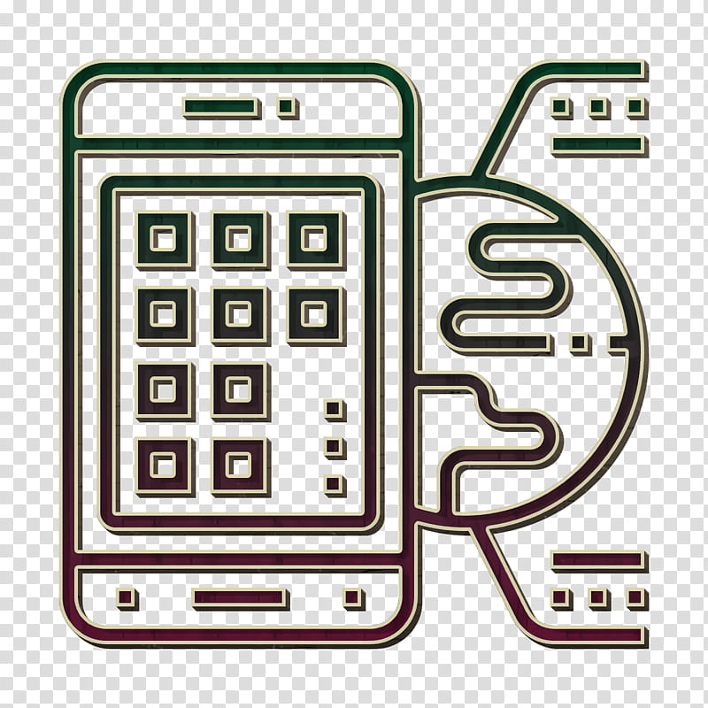 Modern icon Smartphone icon Artificial Intelligence icon, Line, Technology, Numeric Keypad transparent background PNG clipart