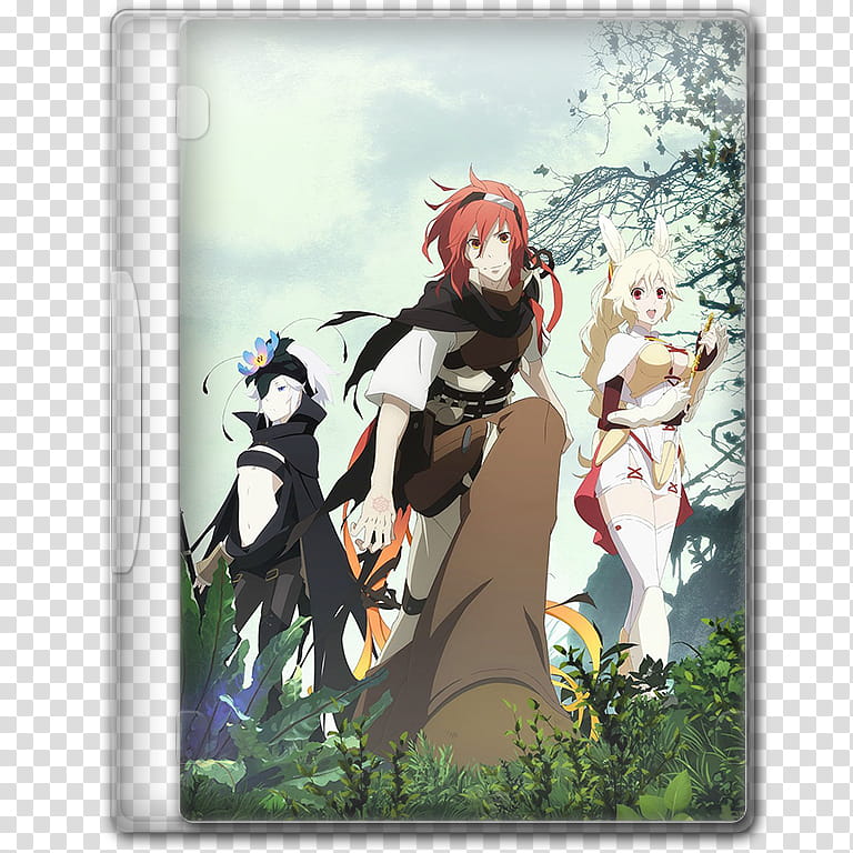 Anime  Summer Season Icon , Rokka no Yuusha, v, three anime characters folder icon transparent background PNG clipart